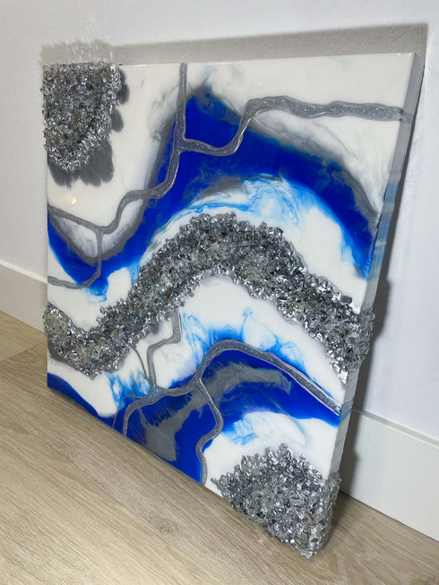 Stolen moments handcrafted epoxy painting